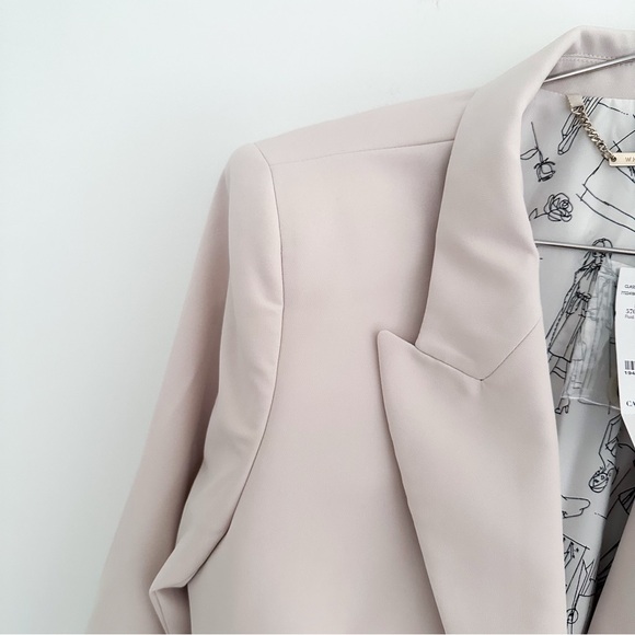 White House Black Market Fluid Editor Blazer - Pink Lace Up Back - Picture 6 of 11